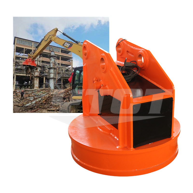 YTCT Excavator Hydraulic Lifting Magnet Crane Circular Lifter for metal